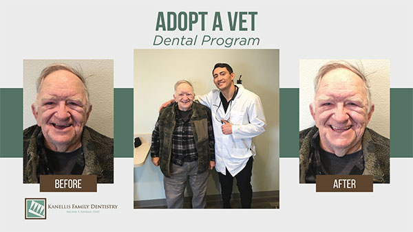 Adopt a Vet dental program at Kanellis Family Dentistry